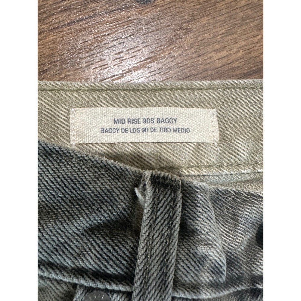 Universal Thread Grey Leopard Print Mid Rise 90s Baggy Jeans Size 6 Button Fly - Picture 4 of 16